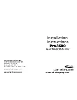 Whistler PRO-3600 Installation Instructions Manual preview