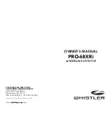 Whistler PRO-68XRi Owner'S Manual preview