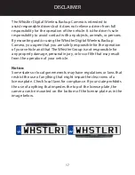 Preview for 17 page of Whistler WBU-800EU User Manual