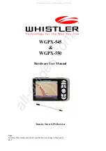 Preview for 1 page of Whistler WGPX-545 Hardware User Manual