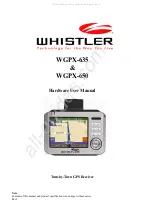 Whistler Whistler WGPX-635 Hardware User Manual preview