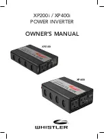 Preview for 1 page of Whistler XP200i Owner'S Manual