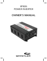 Preview for 1 page of Whistler XP800i Owner'S Manual