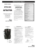 Preview for 1 page of Whistler XTR-435 Owner'S Manual