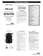 Preview for 1 page of Whistler XTR-445 Owner'S Manual