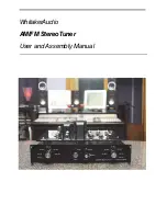 Preview for 1 page of WhitakerAudio AM/FM Stereo Tuner 2012 Assembly & User Manual