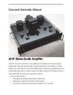 Предварительный просмотр 5 страницы WhitakerAudio J C Whitaker 20 W Stereo Audio Amplifier Manual