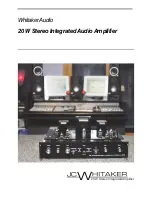 Предварительный просмотр 1 страницы WhitakerAudio JC Whitaker 20 W Stereo Integrated Audio Amplifier Manual