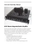 Предварительный просмотр 5 страницы WhitakerAudio JC Whitaker 20 W Stereo Integrated Audio Amplifier Manual