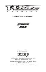 Preview for 1 page of White Brothers Groove 200 Owner'S Manual