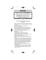 Preview for 5 page of WHITE BROWN DA 920 User Manual