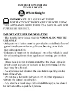 White Knight 407 Instructions For Use Manual preview