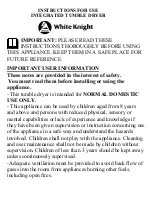 White Knight 432 Instructions For Use Manual preview