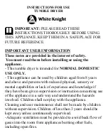 White Knight C37AS Instructions For Use Manual preview