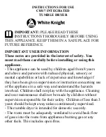 Preview for 1 page of White Knight C8317 Instructions For Use Manual