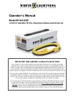 White Lightning M1435-EXP Operator'S Manual preview