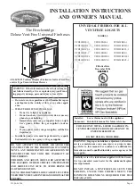 White Mountain Hearth Breckenridge Deluxe VFD32FB0F-1 Installation Instructions And Owner'S Manual preview