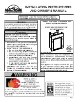 Preview for 1 page of White Mountain Hearth DVTL27FP92N (NAT) Installation Instructions And Owner'S Manual