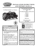 Preview for 1 page of White Mountain Hearth LS-18B2-1 Installation Instructions And Owner'S Manual