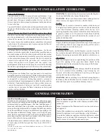 Preview for 3 page of White Mountain Hearth LS-18FAC-1 Installation Instructions And Owner'S Manual