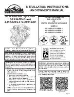 Preview for 1 page of White Mountain Hearth LS-18RS-1 Installation Instructions And Owner'S Manual