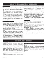 Preview for 3 page of White Mountain Hearth LS-18RS-1 Installation Instructions And Owner'S Manual