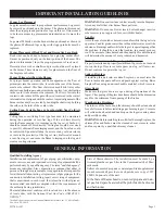 Preview for 3 page of White Mountain Hearth LSU18RR-1 Installation Instructions And Owner'S Manual