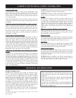 Preview for 3 page of White Mountain Hearth PONDEROSA LS-24P-1 Installation Instructions And Owner'S Manual