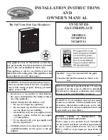 White Mountain Hearth VF24FP2-2 Owner'S Manual preview