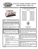 White Mountain Hearth VFDM18LBN-1 Installation Instructions And Owner'S Manual preview