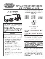 White Mountain Hearth VFSR-16-3, VFSR-18-3, VFSR-24-3, VFSR-30-3, VFSV-16-3, VFSV-18-3, VFSV-24-3, VFSV-30-3, VFSM-18-3, VFSM-24-3, VFSM-30-3 Installation Instructions And Owner'S Manual preview