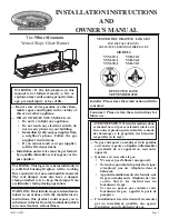 White Mountain Hearth VSM-18-1 Installation Instructions And Owner'S Manual preview