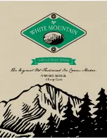 White Mountain Appalachian Series Owner'S Manual & Recipe Manual preview