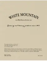 Preview for 13 page of White Mountain Appalachian Series Owner'S Manual & Recipe Manual