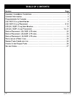 Preview for 2 page of White Mountain LSU18SF-2 Installation Instructions And Owner'S Manual