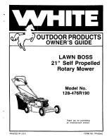 Предварительный просмотр 1 страницы White Outdoor Products 128-476R190 Lawn Boss Owner'S Manual