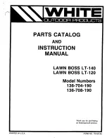 White Outdoor Products 136-704-190 Parts And Instruction Manual preview