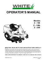 White Outdoor 180, 180L, 200 Operator'S Manual preview