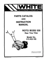 Preview for 1 page of White Outdoor 215-403-190 Instruction Manual And Parts List