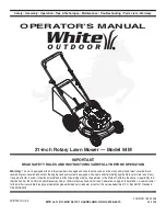 Preview for 1 page of White Outdoor 54M Series Operator'S Manual