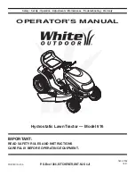 Предварительный просмотр 1 страницы White Outdoor 616 Operator'S Manual