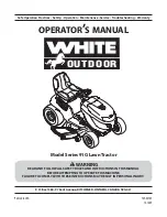 Предварительный просмотр 1 страницы White Outdoor 91G Series Operator'S Manual