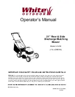 Preview for 1 page of White Outdoor LC-436 Operator'S Manual