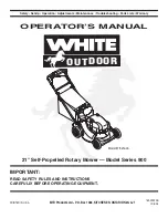 White Outdoor Series 900 Operator'S Manual preview