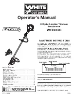 White Outdoor WH80BC Operator'S Manual preview