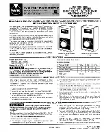 Предварительный просмотр 1 страницы White Rodgers 1A10 Series Instructions