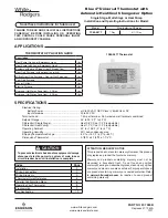 White Rodgers 1F85-0477 Installation And Operating Instructions Manual preview