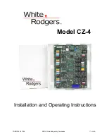 White Rodgers CZ-4 Installation And Operating Instructions Manual предпросмотр