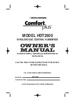 White Rodgers HDT2600 Owner'S Manual preview