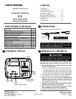 White Rodgers IF72 Installation Instructions Manual предпросмотр